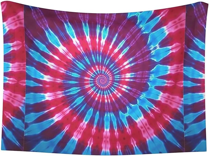 Pet Blanket for Travel and Home, Tie Dye, Reversible Plush Dot Design with Soft Grip Texture on One Side Perfect for Car Seats Moving Vehicles