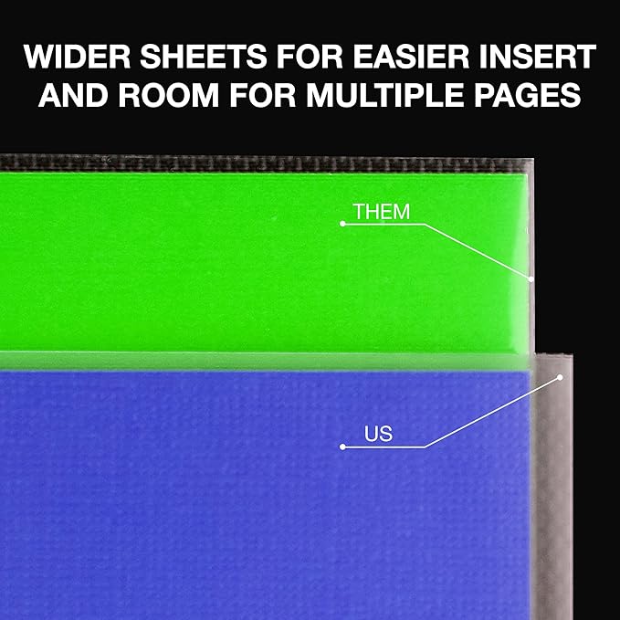 Samsill 200 Pack Sheet Protectors, 8.5x11 Inch Page Protectors for 3 Ring Binder, Standard Weight, Clear Protector, Letter Size, Top Loading, Acid Free