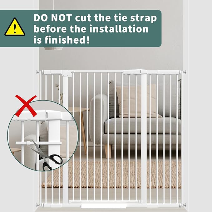 40.55" Tall, 61.61-69.48 Inch Wide, 1.37" Ultra Narrow Spacing Dog Pet Baby Gate Indoor for Doorway Hallway, Pressure Mounted 62 63 64 65 66 67 68 69 Inches Wide