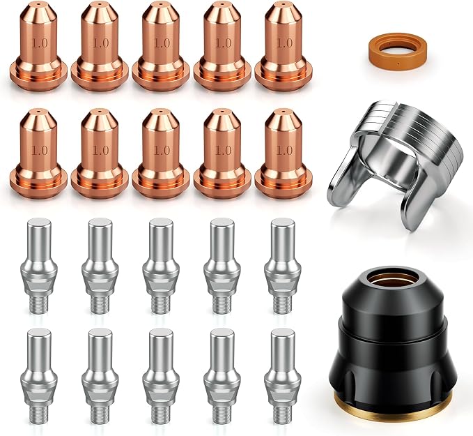 ARCCAPTAIN 23Pcs IPT60 Plasma Cutter Torch Consumables, .040" Plasma Cutter