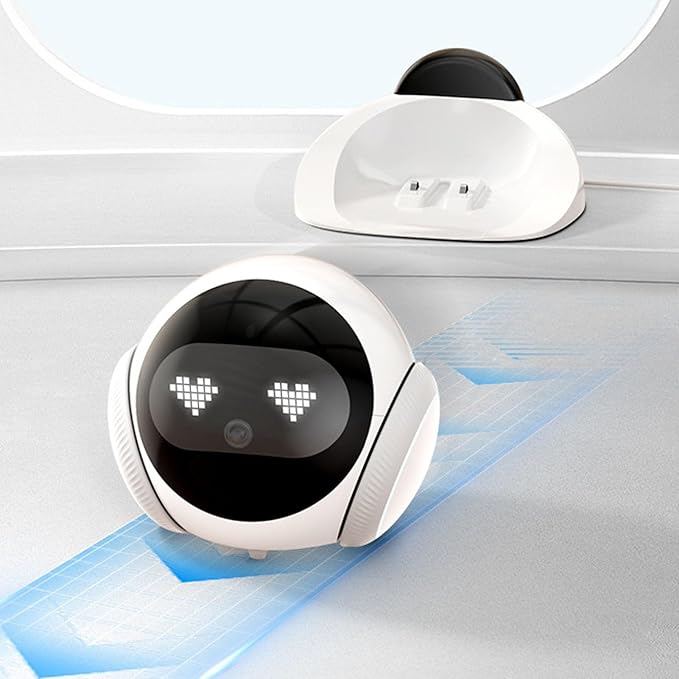 ZJchao Smart Mobile Pet Camera Robot with 1080P HD 2-Way Audio Motion Detection Auto Recharge Night Vision for Dogs Cats Babies Elderly Home Security