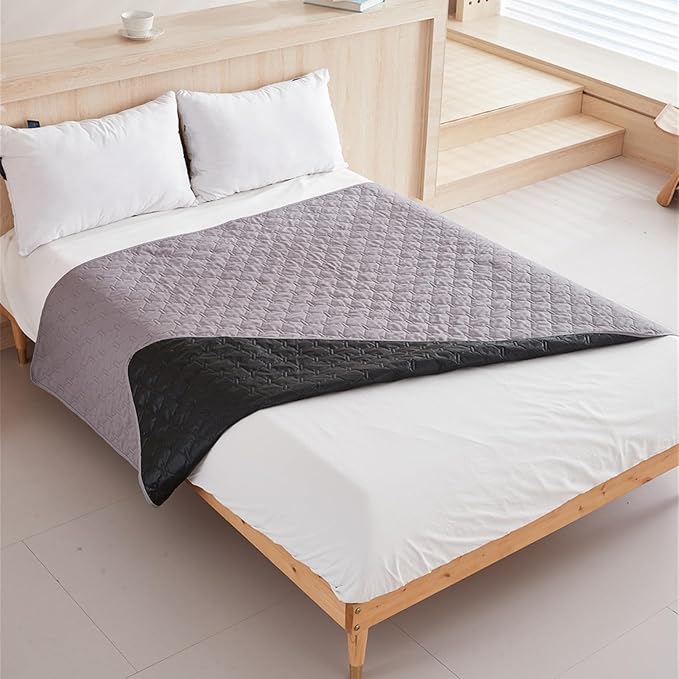 GIBZ Waterproof Dog Bed Blanket Cover Anti Slip Pet Furniture Protector Washable Large Washable Quilted Mat for Indoor, Khaki, 200x200cm