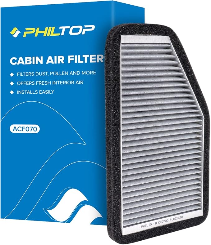 PHILTOP Cabin Air Filter w/Activated Carbon, Compatible