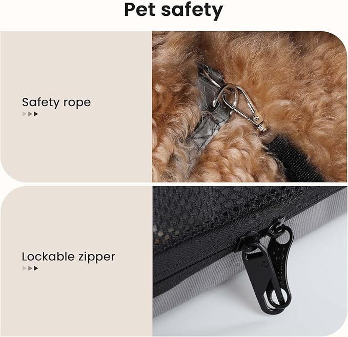 Dog Car Carrier Light Weight 24×17.7×20.5in, Dog Carrier Easy to Assemble, Dog Car Crate Portable and Breathable, Foldable Pet Carrier for Indoor and Outdoor, Dog Travel Crate with Curtain Gray