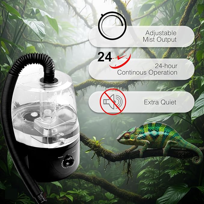 MRREPTILE Reptile Fogger Humidifiers, Grow Tent Humidifier, Misting System for Reptiles, Terrarium Fogger Humidifier, 3.5L Large Capacity Reptifogger for Reptiles and Plant