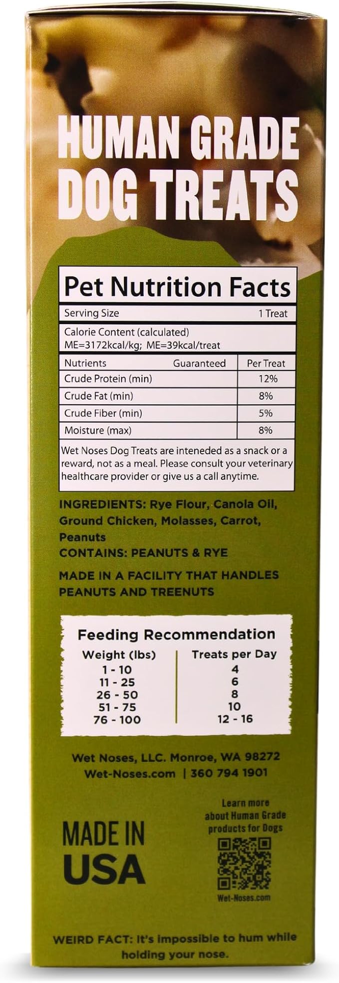 Wet Noses Moments Non-GMO Chicken Pot Pie Bone Crunchy Dog Treats - 14oz | No Corn, Wheat, Soy or Peas, Made with 6 Simple Ingredients