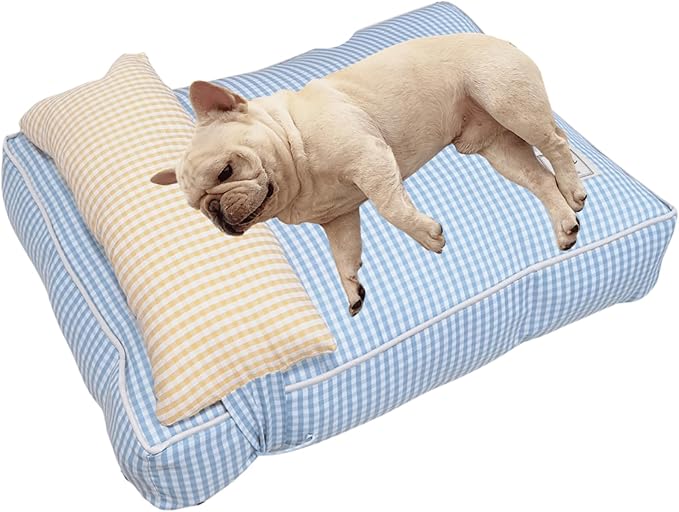 Dog Bed for Small Dogs, Dog Mattress with Pillow for Crate Kennel, Sofa Dog Bed, Super Soft Pet Bed for Medium, Small Dogs Breeds,Pet Bed Puppy Bed,Beds & Furniture (Blue,X-Large)