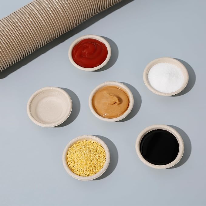 Paper Gecko Feeding Cups, Paper Bowls Reptiles Food and Water Feeder Ledge Cups for Lizars,Bearded Dragon,Snake,Crabs, 100Pack 1 OZ