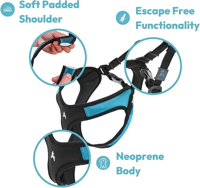 Gooby Escape Free Easy Fit Harness - Red, Medium - No Pull Step-in Patented Small Dog Harness with Quick Release Buckle - Perfect On The Go No Pull Harness for Small Dogs or Medium Dog Harness
