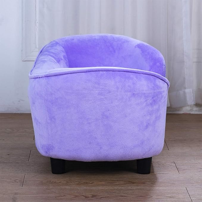 Getifun Pet Bed Sofa, Velvet Couch with Removeable Washable Cushion for Small Dog Cat (Purple)