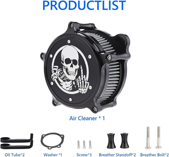 Motorcycle Air Filter Skull Style Air Cleaner