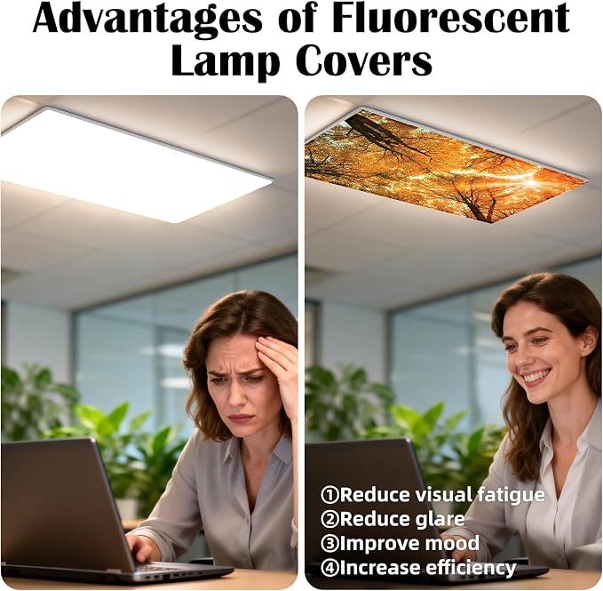 4 Pcs Fluorescent Light Covers