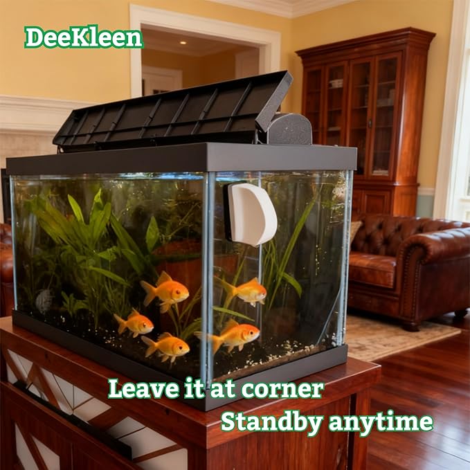 Aquarium Magnetic Tank Cleaner,Tool Brush for Aquarium,Effective Clean Buildups on The Glass,2 Scrapers,Self-Floating,Scratch Free,Nonslip,Strong Magnetic,DeeKleen Fish Tank Accessories(Small)