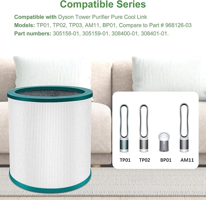TP01 TP02 Replacement Filter 4 Pack Compatible