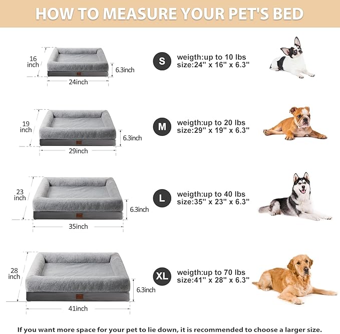 BFPETHOME Dog Beds for Small Dogs, Washable Dog Bed with Sides, Orthopedic Small Sized Soft Mats with Removable Cover & Waterproof Pet Mat for Pet
