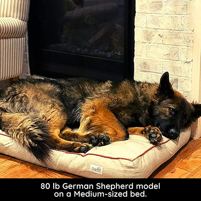 Midlee 40" x 28" Grey Tufted Dog Bed (Large 40" x 28")