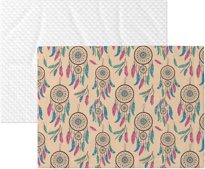 Reversible Dog Blanket for Beds Couches, Dream Catcher, Double Sided Cat Blanket with Textured Dot Feel and Smooth Feel for Seasonal Comfort All Year