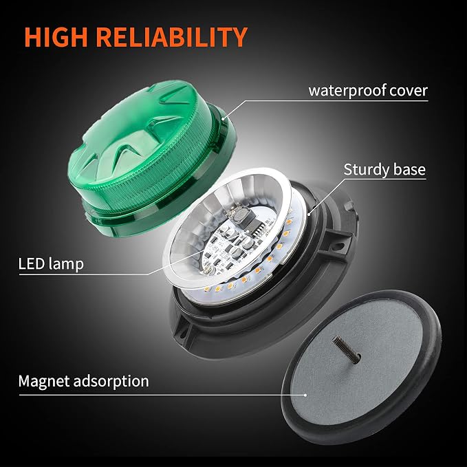 Green Led Emergency Strobe Beacon Lights