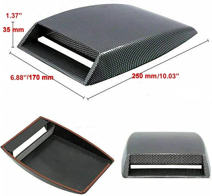 Car Air Flow Intake Hood Scoop Vent Bonnet Decorative Covers Kit Universal