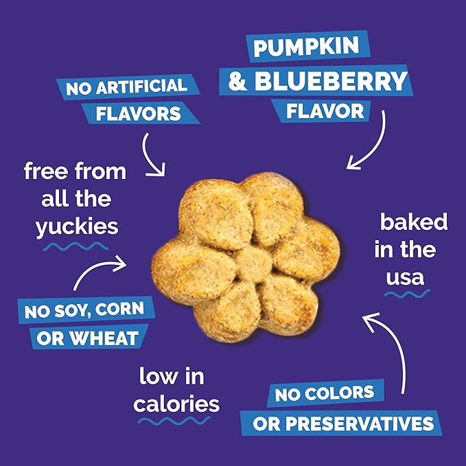Fruitables Baked Crunchy Pumpkin Dog Treats, 7oz, Variety Pack of 4