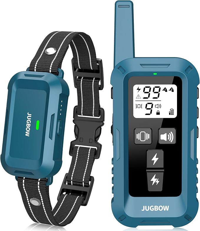 Jugbow Dog Shock Collar - 4200FT Dog Training Collars with Remote, IPX7 Waterproof E-Collar with 4 Training Modes, Security Lock, Rechargeable e-Collars