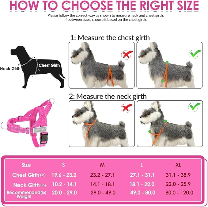 SlowTon No Pull Dog Harness - Heavy Duty Dog Harness and Leash Set for Medium Large Dogs, Reflective Tactical Harness with Soft Padded and Front Clip for Easy Walk and Training （FU, M