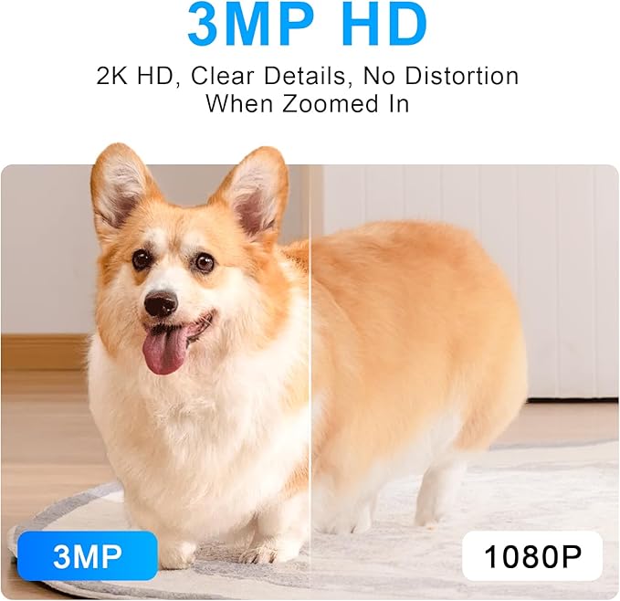 Indoor Camera 2K 5G/2.4Ghz WiFi Home Security, Baby/Pet/Robot Camera with Phone App Motion Detection, Color Night Vision, Siren Alarm, Two-Way Talk, Human Detection