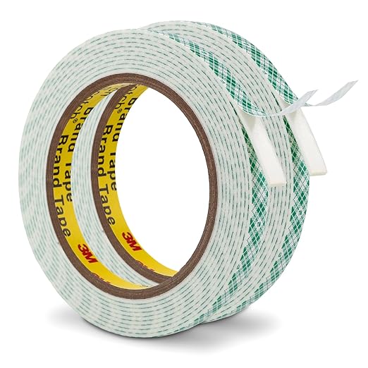 Double Sided Foam Tape 0.39" x 10Ft 2 Pack White Double Coated Urethane Adhesion Polyurethane Tape for Bonding Attaching Mounting Interior Signage Nameplates DIY Card