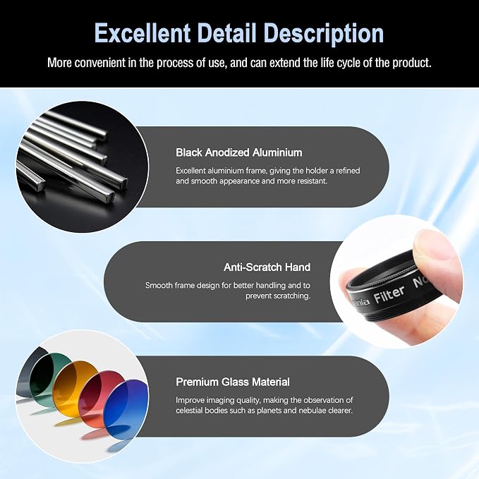 Astromania Telescope Eyepiece Filte Set 1.25 Inches, Eyepieces Filters Ideal