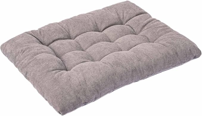 Dog Bed for Small Medium Dogs and Cats, Large Washable Pet Beds for Crate (36L x 23W in, Grey)