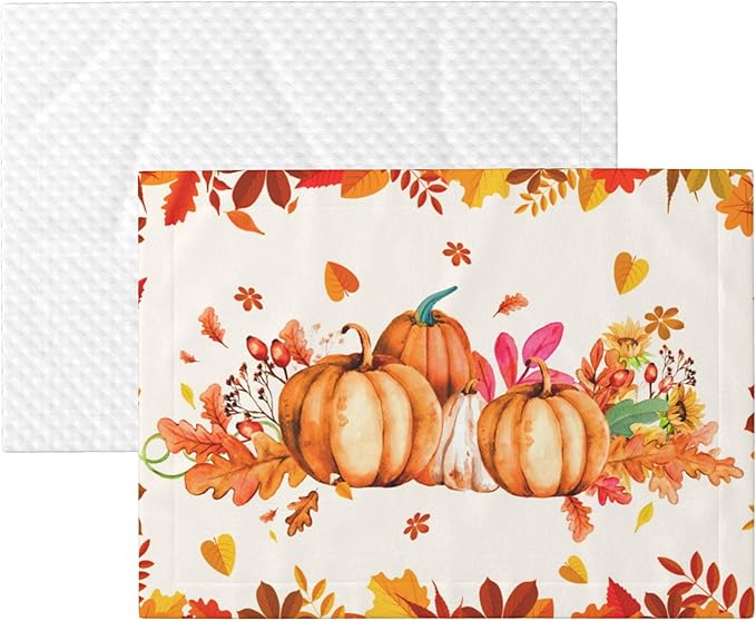 Pumpkins Blanket for Dog Cat - Orange Fall Throw Blanket 30x20 Autumn Pet Blanket for Couch Sofa Bed
