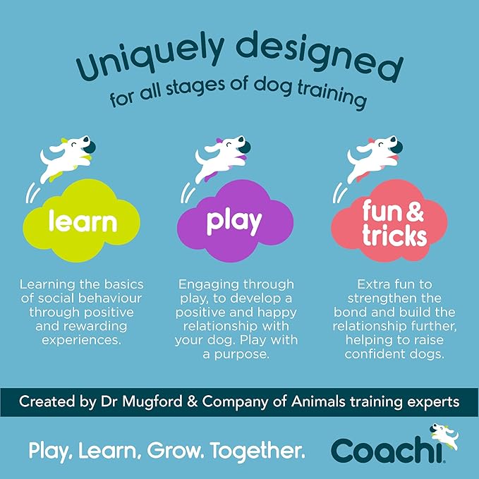 Coachi Training Line 10m Safe Training Outdoors, Recall Training, Dog and Puppy Socialisation, Lightweight, Soft to Hold, Perfect for Stopping Chasing, Suitable for Medium and Large Dogs and Puppies