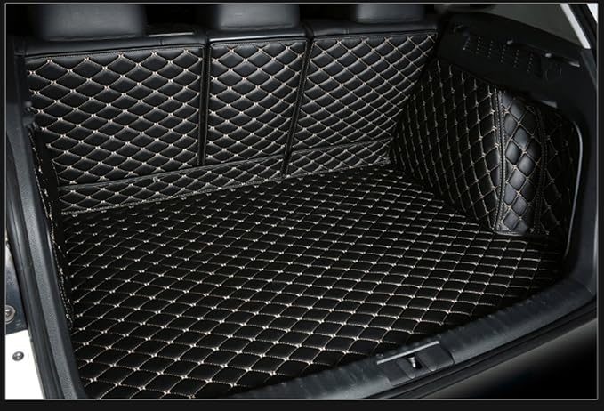 Trunk Dog Cover Liner for Mercedes G Class W464 G350 G500 G55 G63 2020-2024(Non fit 2025) Custom Fit Trunk Liner Rear Cargo Mat Large Coverage Boot Liner Black w/Gold Stitching