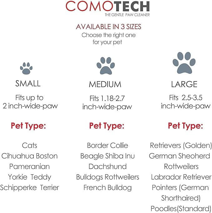 Professional 7 in 1 Dog Paw Cleaner for Dogs & Cats - Includes 1 Portable Paw Washer, 1 Bath Brush, 2 Dog Toothbrushes and 3 Absorbent Towels Note: Fits Paws up to 2 Inches Wide (Small, Pink)