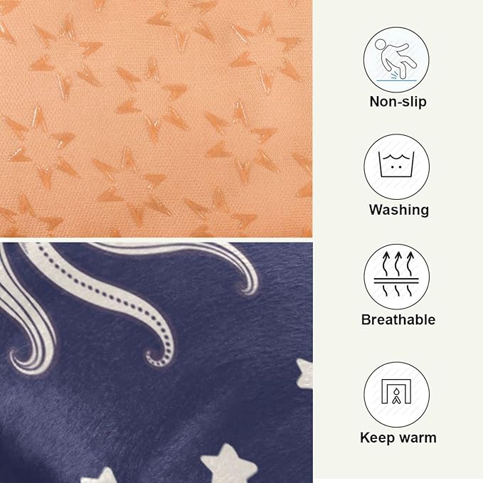 Vintage Sun Moon Pet Bed Cute Dog Bed Mat Absorbing Non Slip Pad Pet Sleeping Mat for Small, Medium, and Large Dogs Puppy Cat 24 in x 18 in