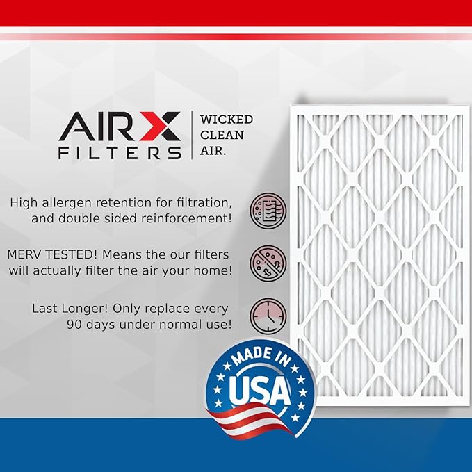 AIRX FILTERS WICKED CLEAN AIR. 14x25x1 Air Filter MERV 13 Electrostatic Pleated