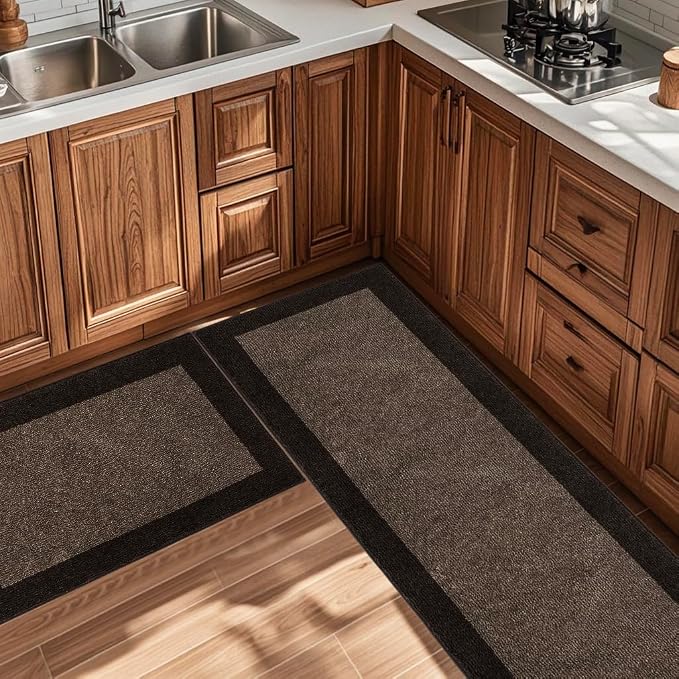 Machine Washable Kitchen Rug 24" x 84", Non Slip Kitchen Mat