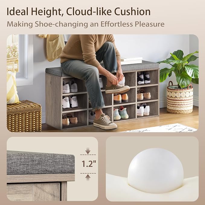 DINZI LVJ Shoe Storage Bench
