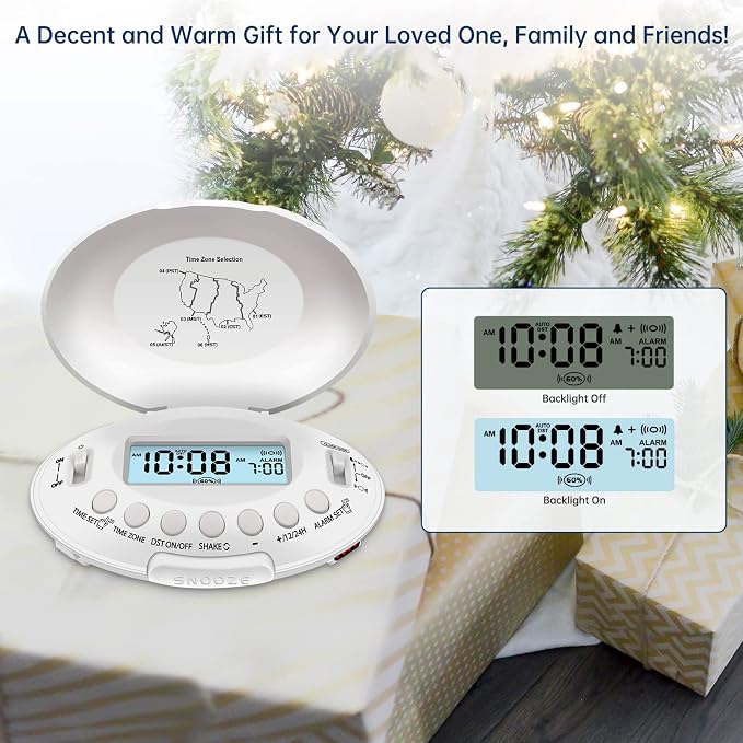 DreamSky Vibrating Alarm Clock for Heavy Sleepers
