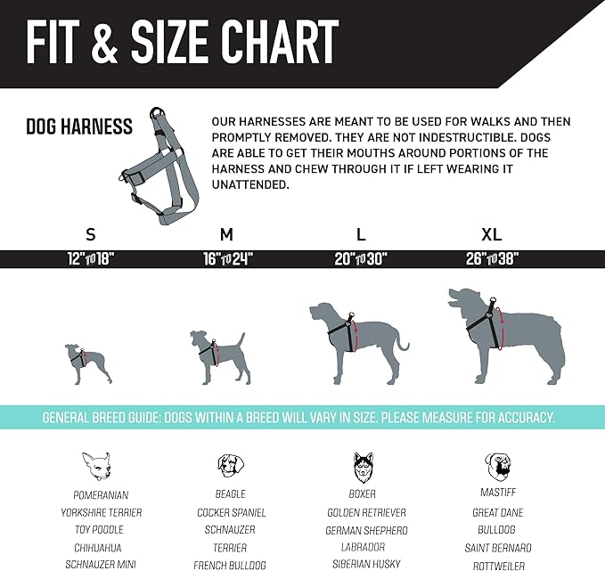 Wolfgang Heavy Duty Adjustable Dog Harness, Pull-Tested for Walking & Training, MarbleSwirl Print, Large