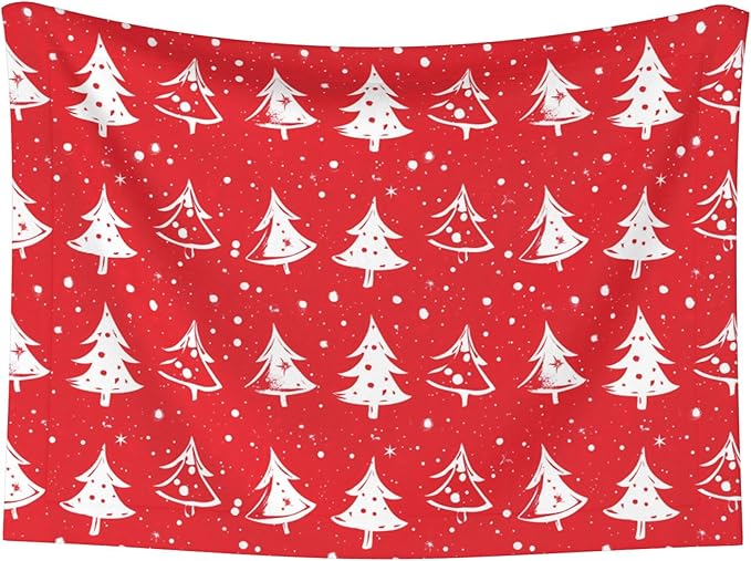 Xmas Tree Throw Blanket - Red Blanket for Dog Cat Holiday Pet Blankets 23x16 for Couch Sofa Bed