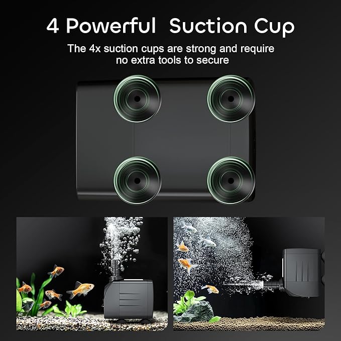 GROWNEER 550GPH Submersible Pump 30W Fountain Water Pump, 2000L/H, with 7.2ft High Lift, 3 Nozzles for Aquarium, Fish Tank, Pond, Hydroponics, Statuary, Pool