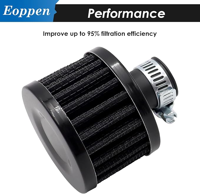 2Pcs 12mm Air Filter Mini Universal Vent Crankcase Cold Air Intake Breathe