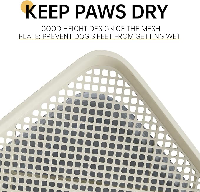 Dog Potty Tray, 23.6"x17.68" Indoor Pet Pee Pad Holder,Puppy Training Holder,Bathroom Dog Litter Box, Pet Toilet for Small and Medium Dogs,Housebreaking Supplies, Pet Products(Black)