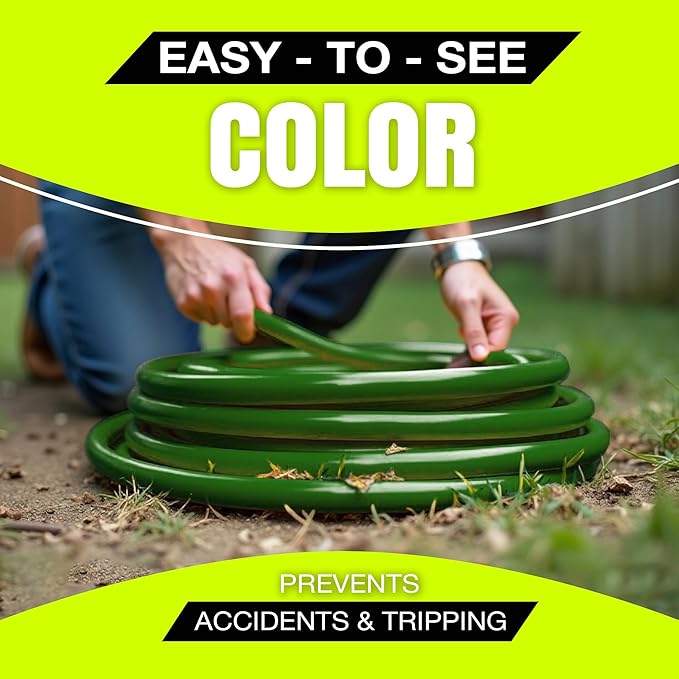 25ft Outdoor/Indoor Extension Cord 16/3 Gauge Heavy Duty 3 Prong SJTW, Waterproof, ETL Listed, Flexible Cold-Resistant Long Power Cord,13A 125V 1625W, Green by LifeSupplyUSA