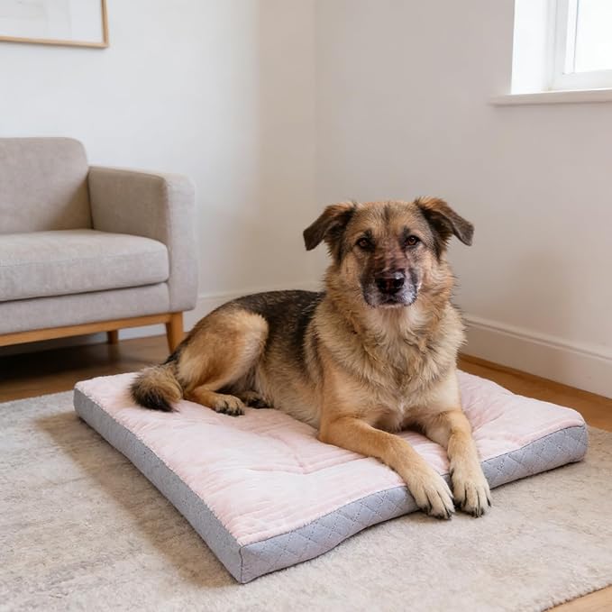 Dog Bed,pet Beds & Furniture,Machine-Washable Cushion for Dogs and Cats,Suitable for Dogs, Floor Furniture Use Pink L