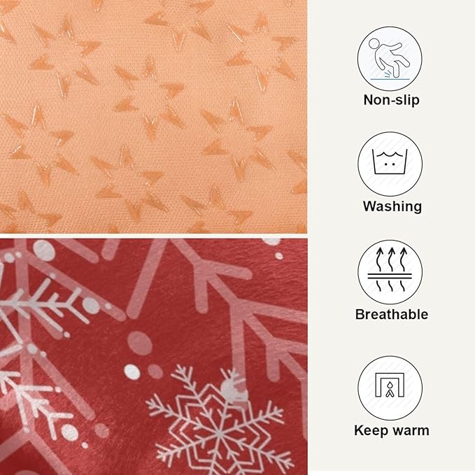 Christmas Snowflake Pet Bed Cute Dog Bed Mat Absorbing Non Slip Pad Pet Sleeping Mat for Small, Medium, and Large Dogs Puppy Cat 24 in x 18 in