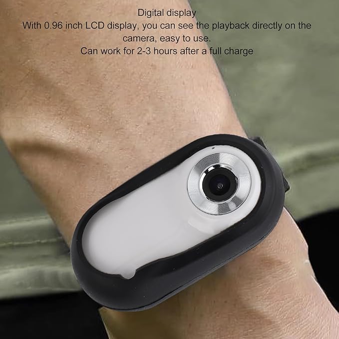 Zopsc Cat Camera Collar with Phone App, HD 1080P Mini Sport Cam with 170° Wide Angle, 0.96 Inch Body Camera for Pet Supplies/Stuff,Outdoor/Inoor
