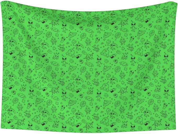 Two Sided Pet Cuddler Blanket for Anxiety Calming, Funny Aliens Dinosaurs Sasquatch, Reversible Plush Design with Bubble Dot Pattern Provides Familiar Surface Anywhere