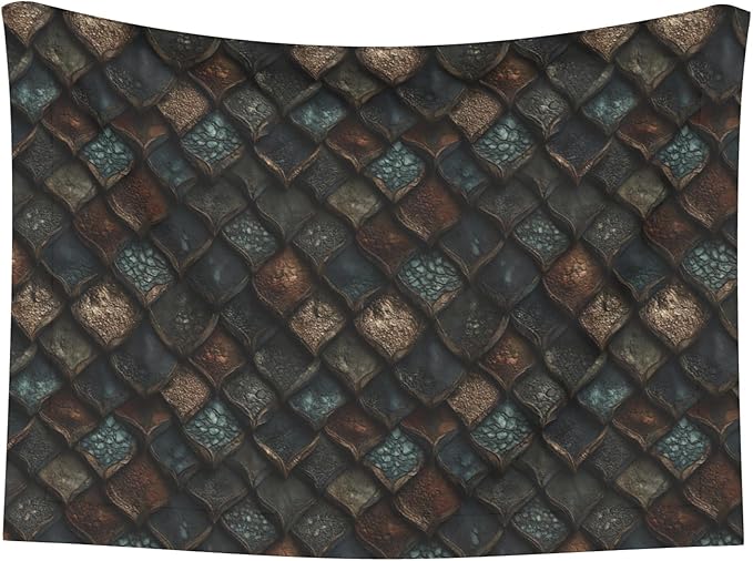 Waterproof Dog Blanket Soft Pet Blanket for Puppy Cat, Fleece Cat Throw Blankets for Furniture Bed Couch Sofa Reversible - Realistic Scales 1